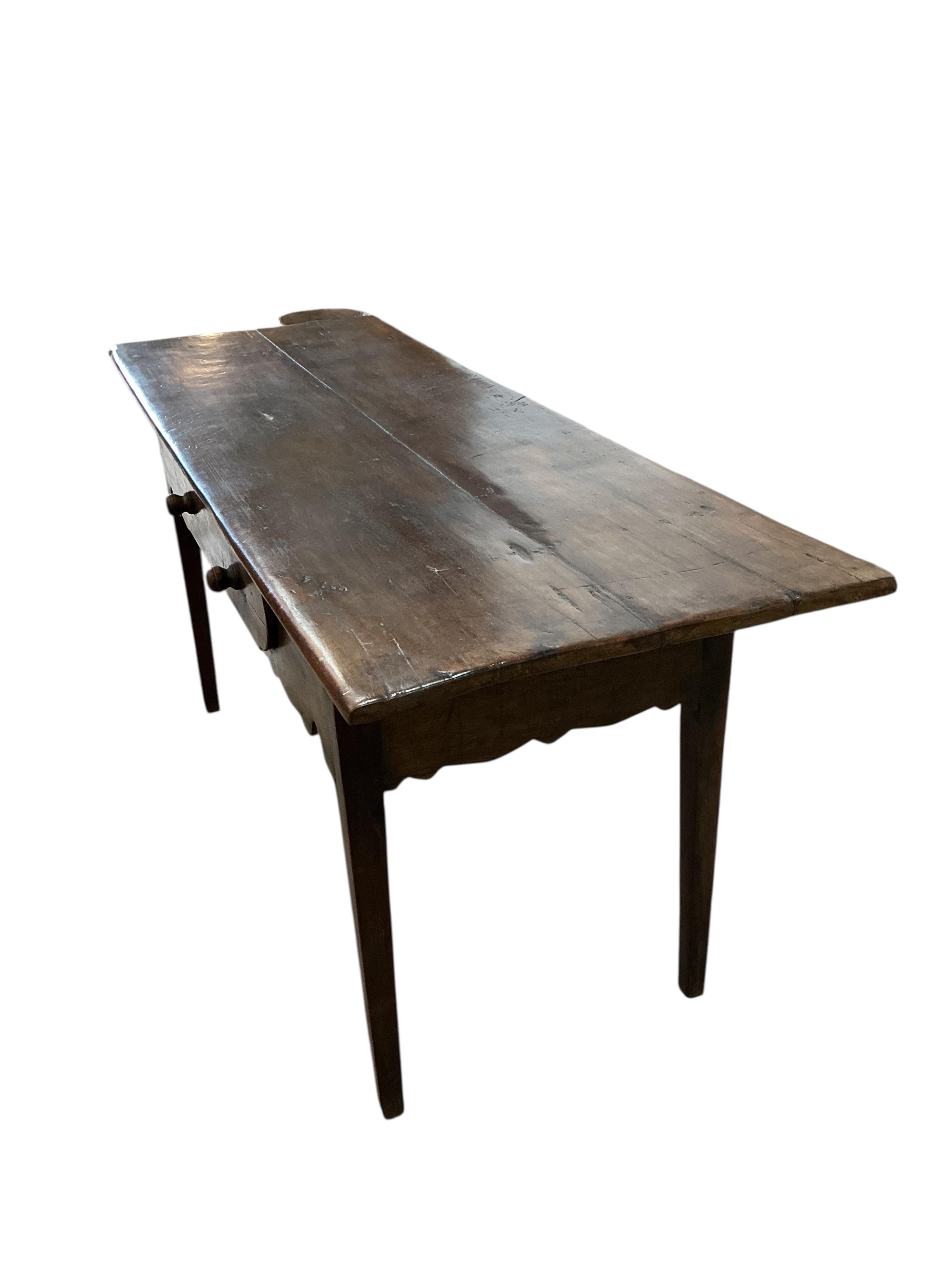 A Continental hardwood serving table, width 150cm, depth 54cm, height 71cm